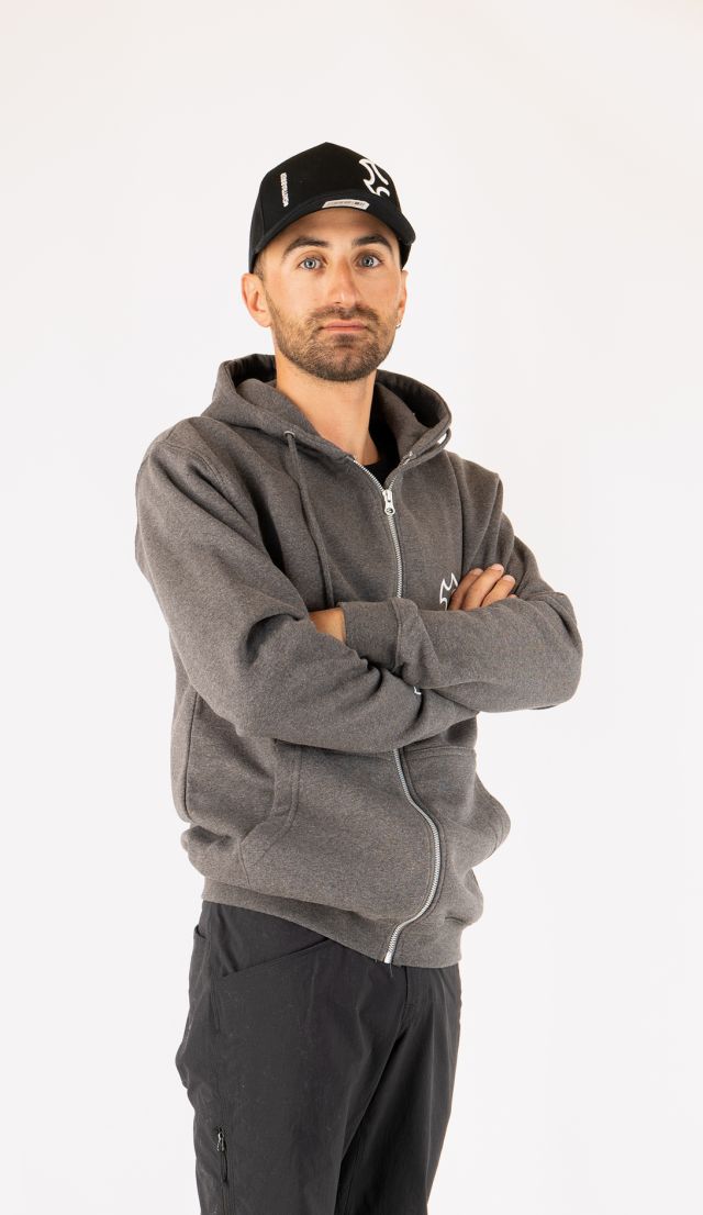 FELPA BRAND con ZIP cotone organico